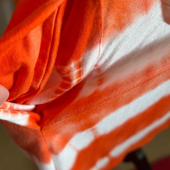 Orange and White 3/4  Sleeve Tie Dyed Dress! - Picture 5 of 8